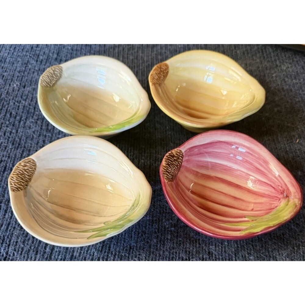 Williams Sonoma Onion Shaped Dipping Condiment Dipping Spice Dishes Set of 4
